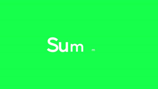 Summer Festival text animation on green screen background