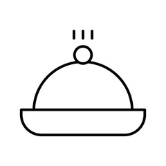 food tray line icon