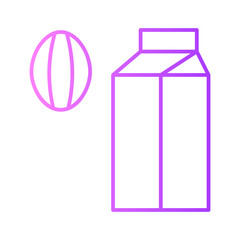 almond milk gradient icon