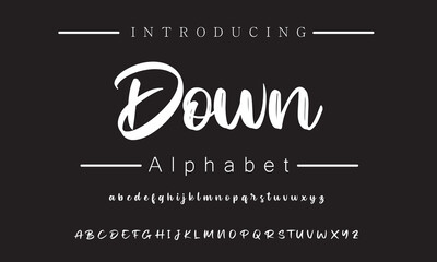 Obraz premium Elegant Handwritten Brush Font for Weddings, Invitations, and Branding | Timeless Style for Creative Designs and Projects