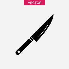 Knife icon vector, simple flat black trendy style illustration for web and app..eps