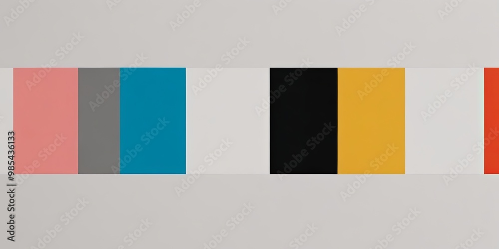 Poster a row of colored squares on a white background