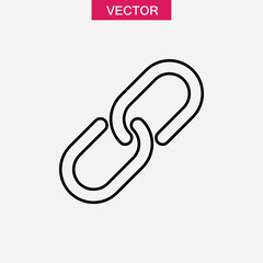 Chain linear icon, vector flat trendy style illustration for web and app..eps