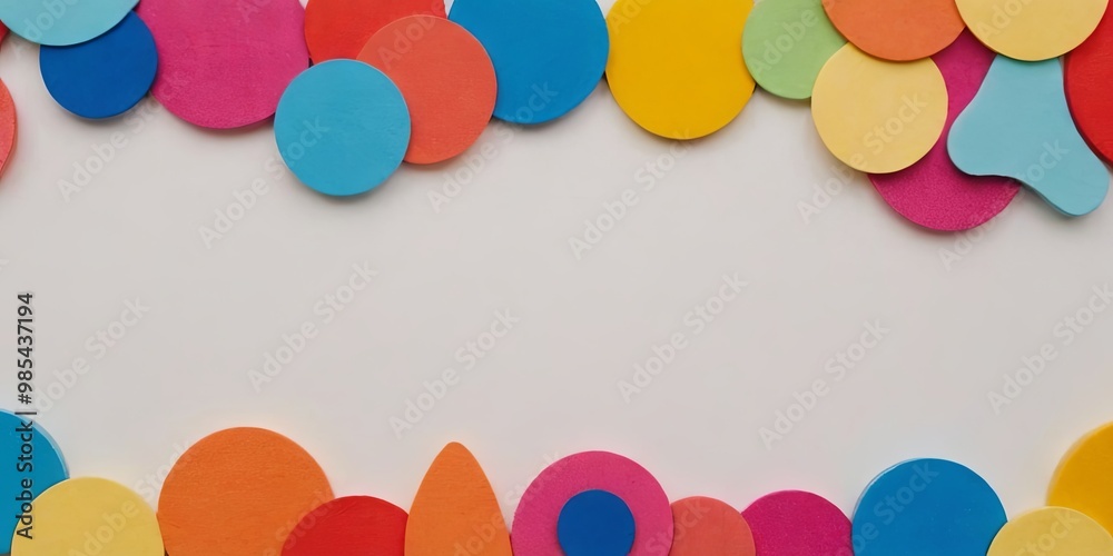 Poster A colorful background with many different colored circles