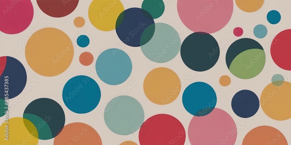 Aufkleber A colorful background with many different colored circles