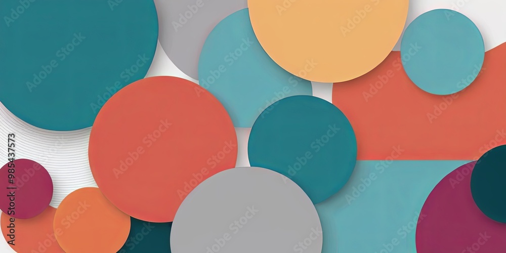 Poster A colorful background with many different colored circles