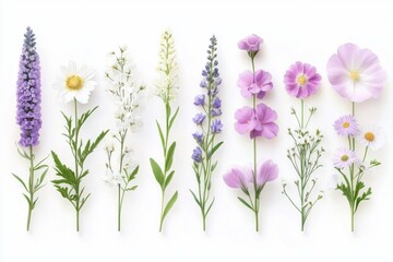 Obraz premium A beautiful arrangement of colorful flowers showcasing various types and shapes, perfect for natural, floral, or gardening themes.