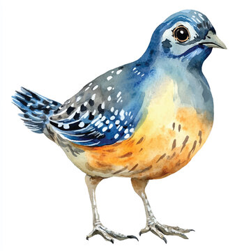 recommend clip art: Quail watercolor clipart illustration isolated