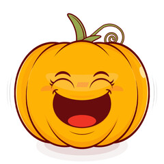 pumpkin laughing face cartoon cute