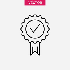 Rosette medal icon vector, trendy style linear illustration for web and app..eps