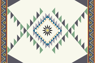 Native pattern American,oriental ethnic seamless pattern traditional background design for carpet,wallpaper,batik,fabric,Vector illustration embroidery style,Tribal Navajo,seamless vector for textile.