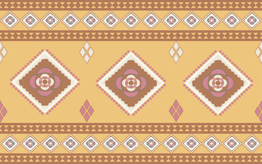 Native pattern American,oriental ethnic seamless pattern traditional background design for carpet,wallpaper,batik,fabric,Vector illustration embroidery style,Tribal Navajo,seamless vector for textile.