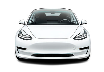 Electric car in concept, EV car isolated	
