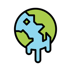 Global warming icon