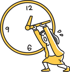 必死に時間を止める女性社員