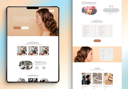Beauty Salon Landing Page Design Template