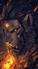 Narasimha avatar, his lion face filled with divine rage, protecting the cosmos from destruction, Narasimha, divine fury, cosmic protection