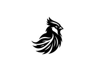 simple elegant Perch bird line art home real estate logo design inspiration. cardinal logo. Uses include real estate, cleaning or cleaners, nature trail, bird
