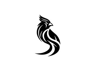 simple elegant Perch bird line art home real estate logo design inspiration. cardinal logo. Uses include real estate, cleaning or cleaners, nature trail, bird