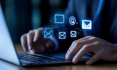 Naklejka premium Contact Icons Representing Customer Communication Options