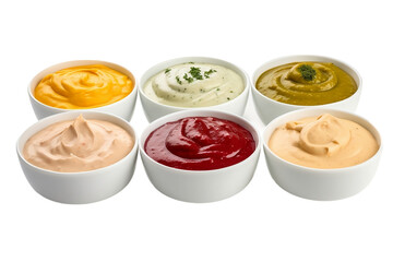 Gourmet dipping sauces display