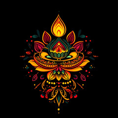 Happy diwali traditional background