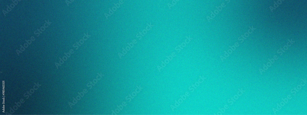 Aufkleber blue green grainy color gradient background teal turquoise glowing noise texture. navy blue gradient