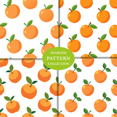 Peach fruits Seamless Pattern Background