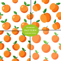 Peach fruits Seamless Pattern Background