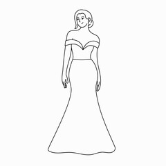 Bride in wedding dress