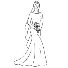 Bride with bouquet