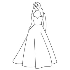 Fototapeta premium Bride wearing wedding dress