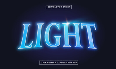 Light 3D Text Effect Editable 