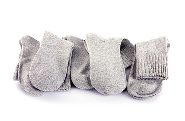 gray socks in studio