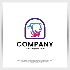 Polar Bear Logo Colorfull is modern and unique logo with vibrant colours