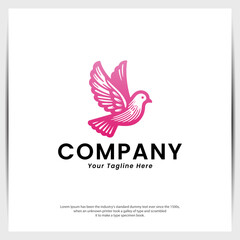 Bird Dove Colorfull Logo is modern and unique logo concept with vibrant color