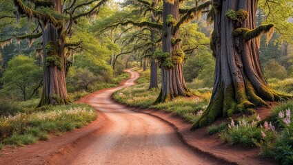 국립공원 나무 사이 숲길