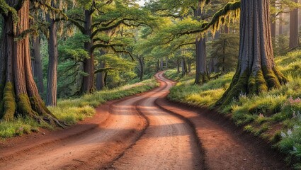 국립공원 나무 사이 숲길