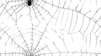 Obraz premium Black spider web detail