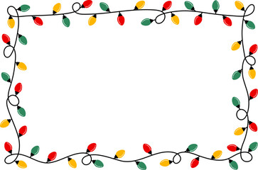 Christmas Light Decoration Frame Rectangle