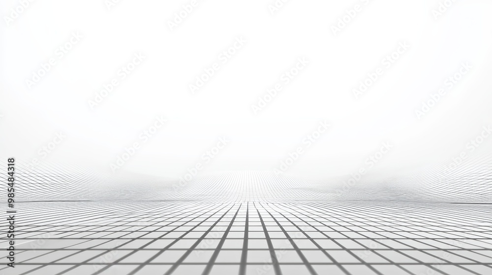 Poster abstract white grid pattern