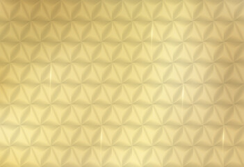 Golden Metal hexagons tiles with decor relief lines. High quality seamless realistic Gold Texture. Geometric Ornament Luxury abstract Background pattern.