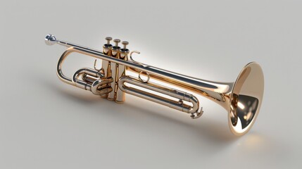 Obraz premium Classic Cornet on a Clean Background
