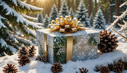 christmas tree and gift box