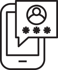 Smartphone User Login Icon
