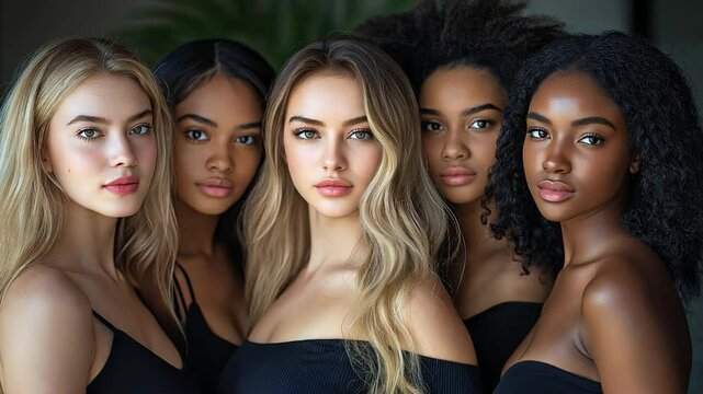 group; women; different; ethnicity; posing; together; show; woman; power; strength; curvy; skinny; kind; female; body; concept; confidence; females; femininity; friendship; lifestyles; togetherness; u