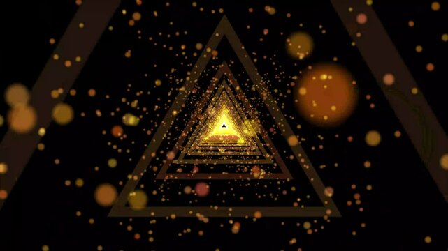 Illuminated Triangle Shape Abstract Background