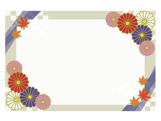 菊ともみじのフレーム