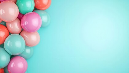 Geometric shapes in a balloon arch backdrop for a modern and trendy look