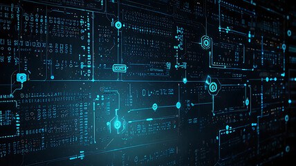 Abstract Digital Network, technology background